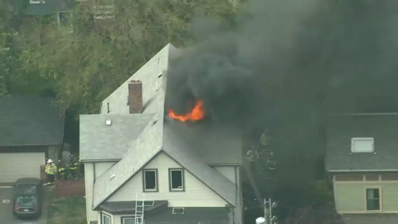 Flames Rip Through House in Watertown: LIVE VIDEO