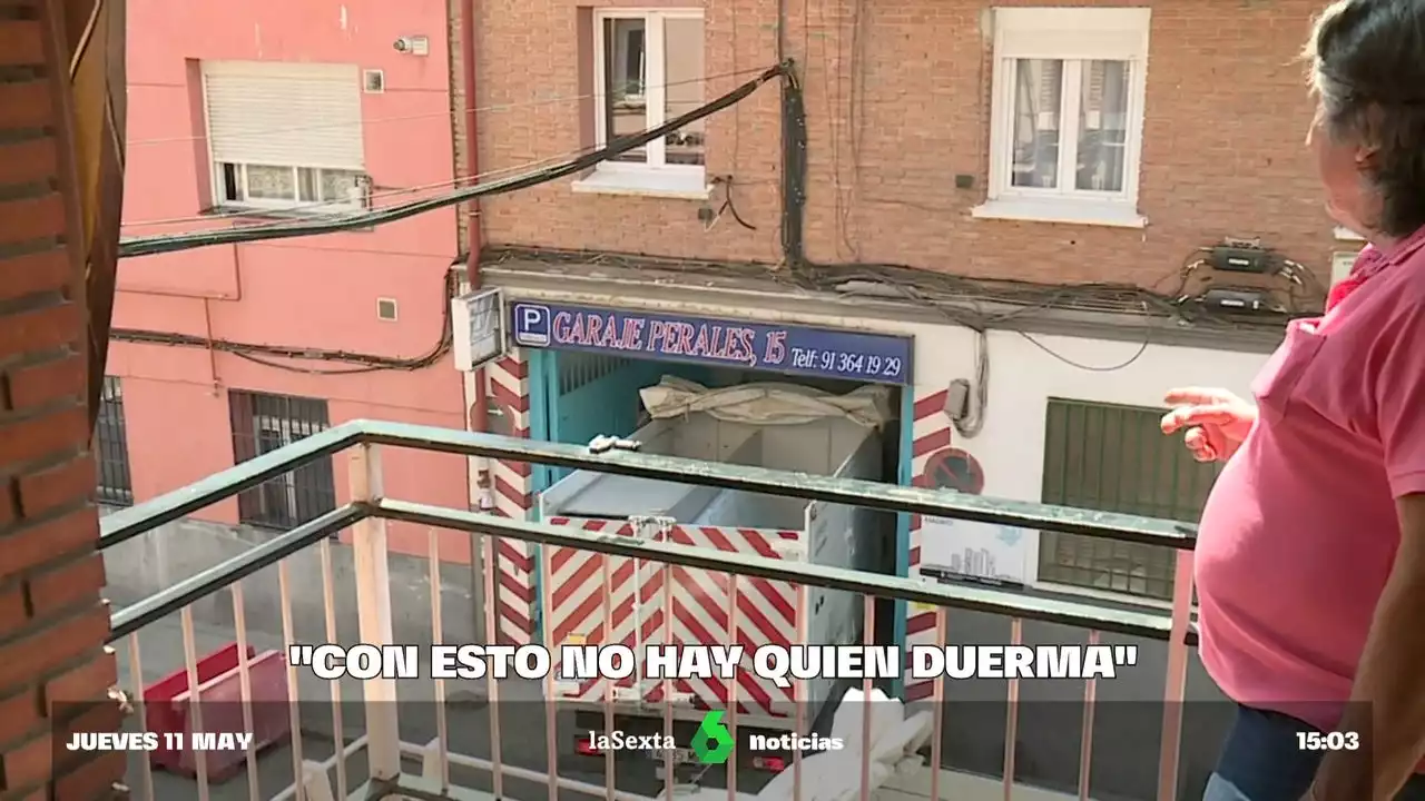 El hartazgo de los vecinos por los cantones pegados a sus viviendas en Madrid: 'Con esto no hay quien duerma'