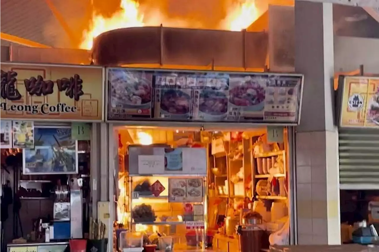 One injured, 40 evacuated after fire breaks out at Marsiling Lane hawker centre