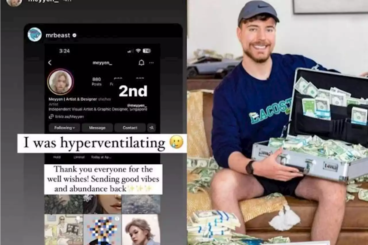 Singaporean woman wins US$10,000 in MrBeast giveaway