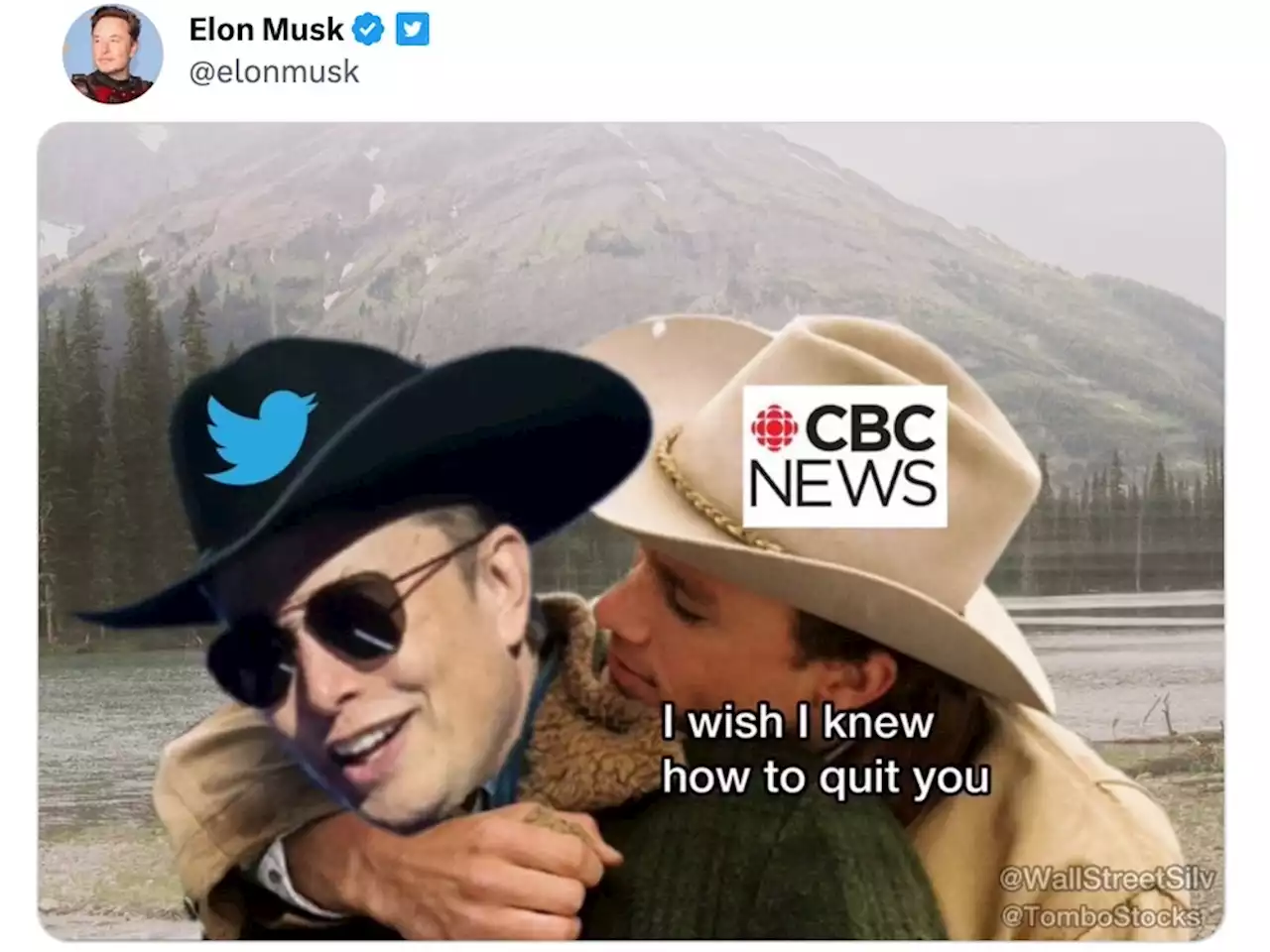 Elon Musk trolls CBC after broadcaster returns to Twitter: 'I CAN'T QUIT YOU'