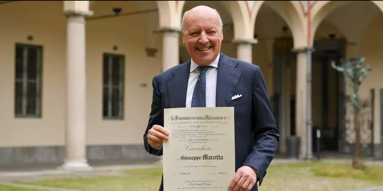 Marotta Cavaliere della Repubblica: 'Coronamento di 40 anni di carriera'