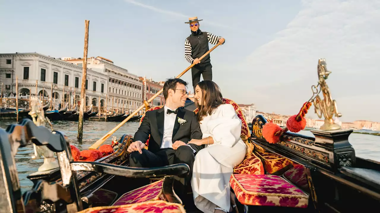 This Bride’s Venice Wedding Involved Blue Jimmy Choos and a Surprise Gondola Ride