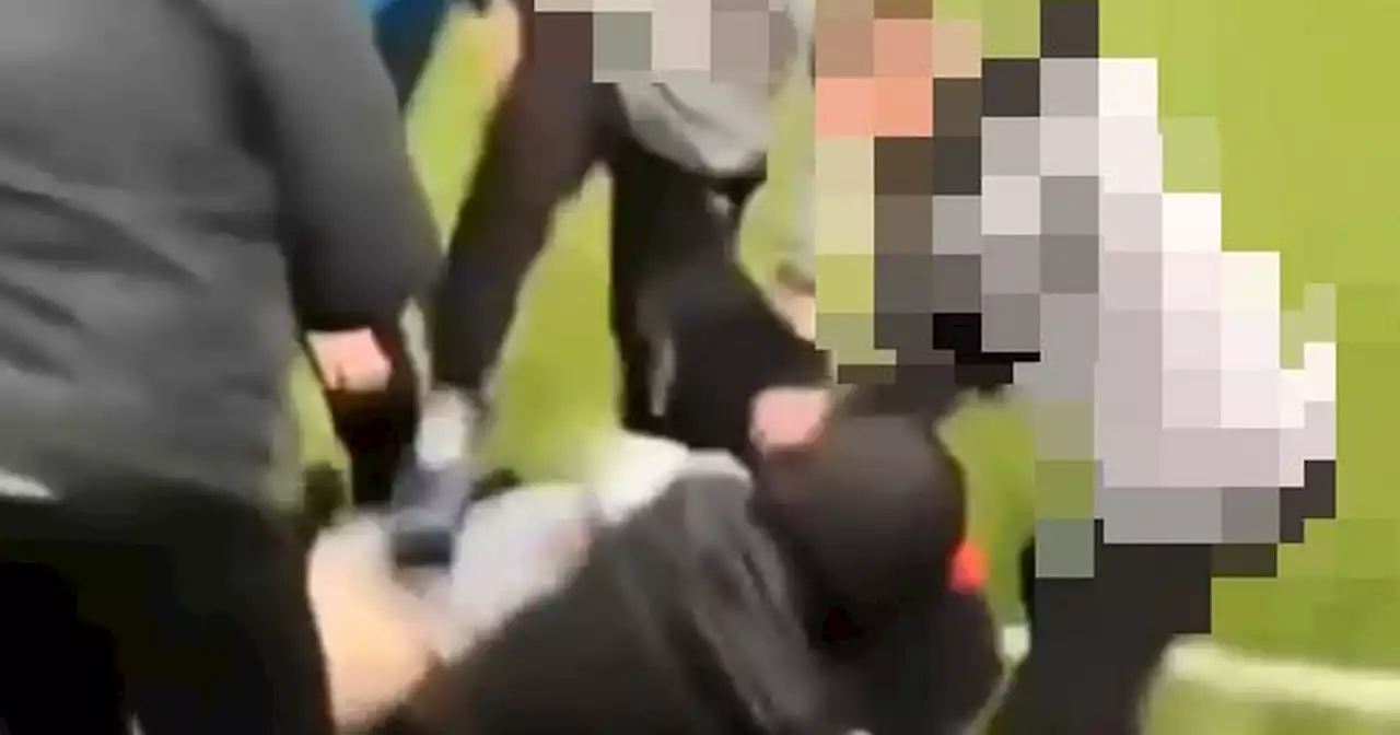 Group of youths attacking others and recording assaults for social media