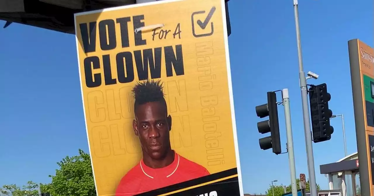 Strange election posters featuring 'controversial' footballers appear in Belfast