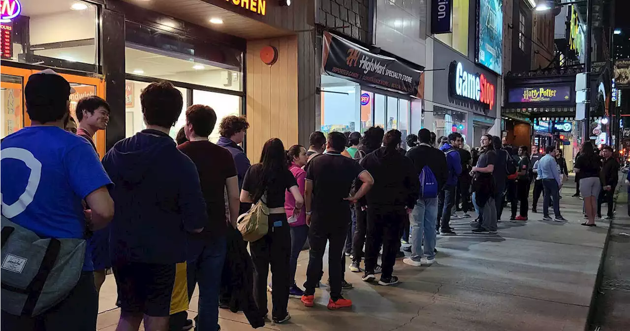 Hundreds lined up overnight in Toronto to buy hyped new video game