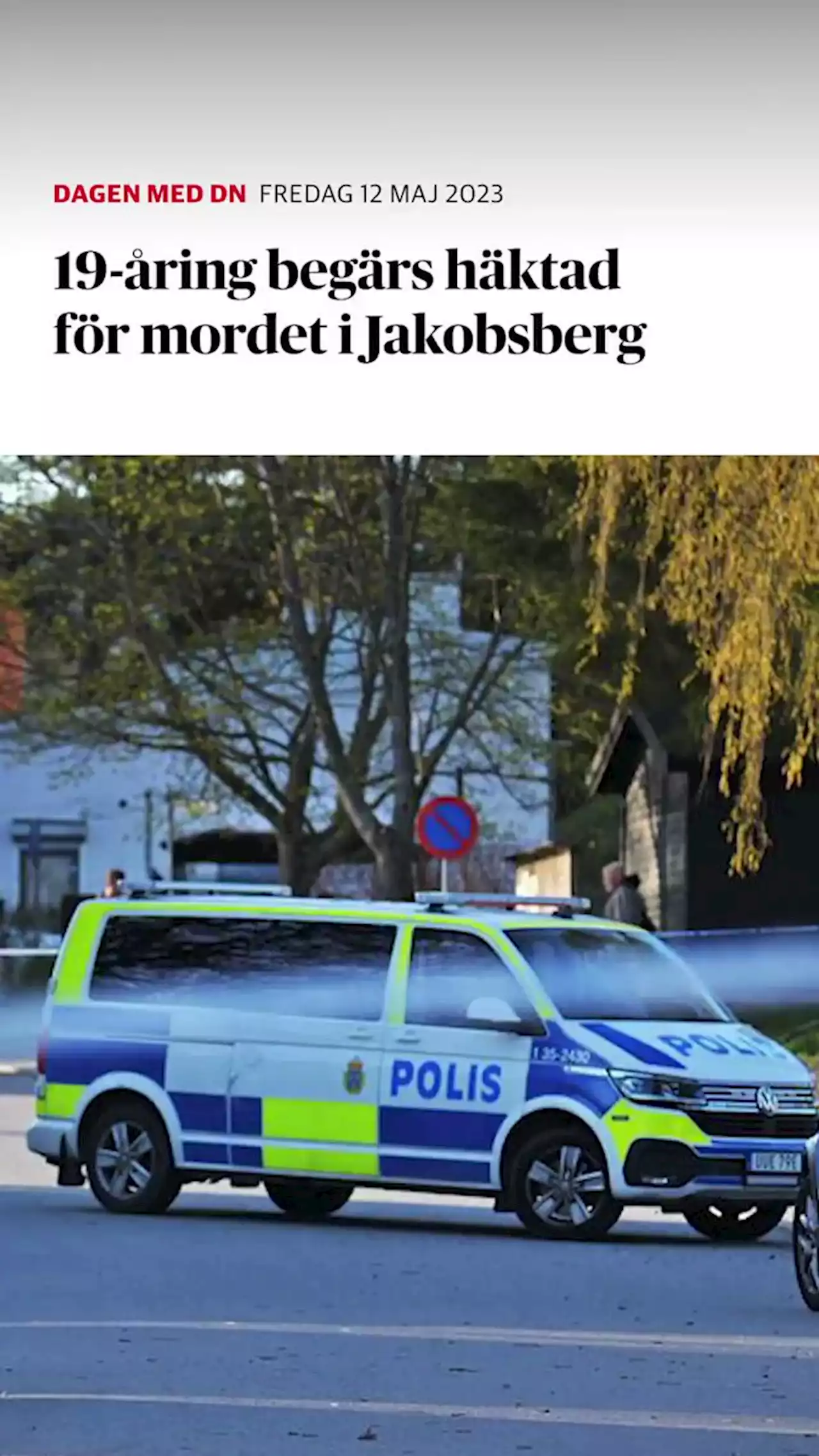 19-åring häktad för mordet i Jakobsberg