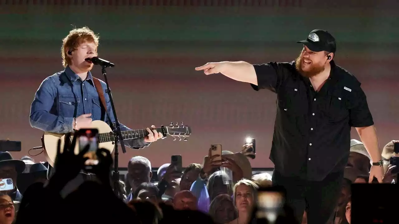 Ed Sheeran Brings Out Luke Combs for Surprise Duet at 2023 ACM Awards