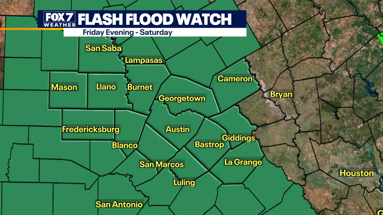 Austin weather: Heavy rain, storms, flooding risk starting Friday night