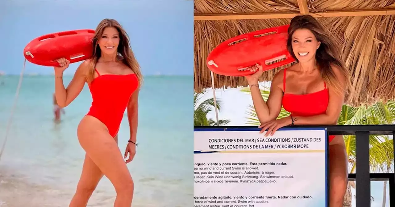 Pamela Anderson, ¿quién sos? Las fotos de Catherine Fulop recreando una escena de Baywatch | Mirá | La Voz del Interior