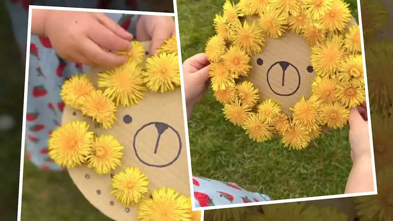 DIY : une tête de lion en fleurs, pour occuper les mômes quand il pleut