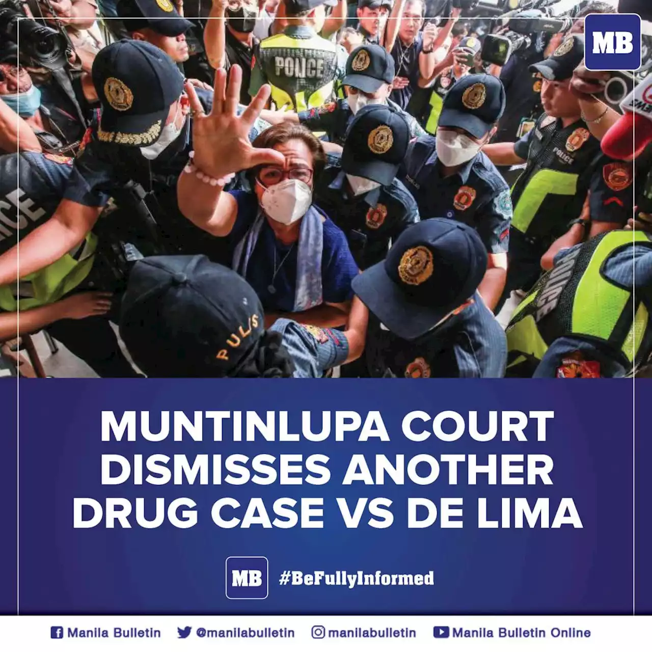 Muntinlupa court dismisses another drug case vs De Lima