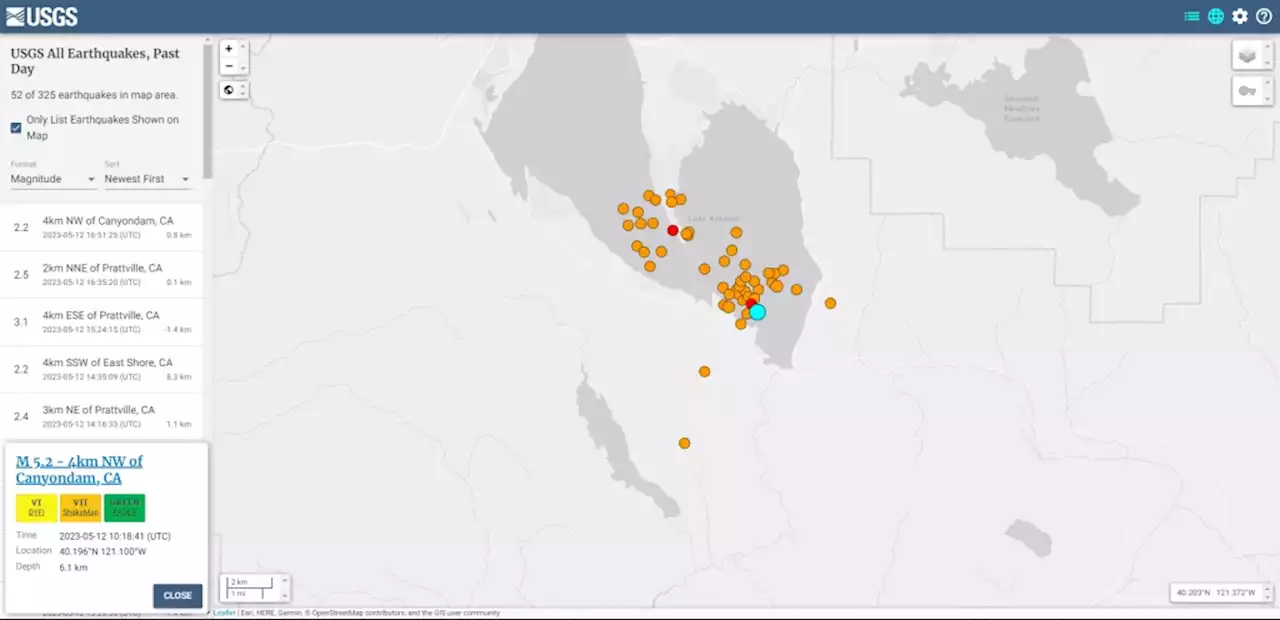 Northern California receives 5.2-magnitude jolt early Friday, following a 5.5 earthquake Thursday