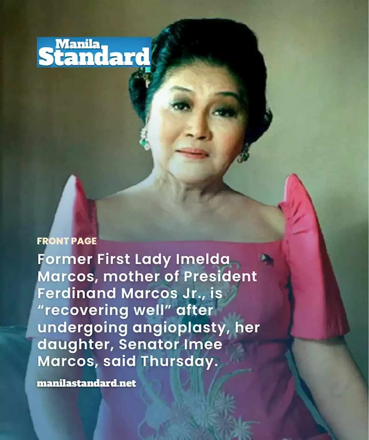 Imelda recovering from angioplasty