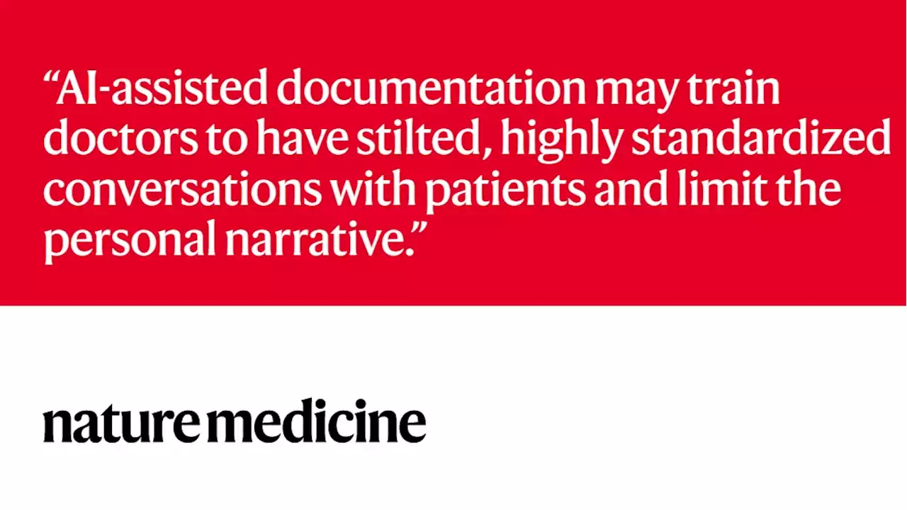 ChatGPT is not the solution to physicians’ documentation burden - Nature Medicine