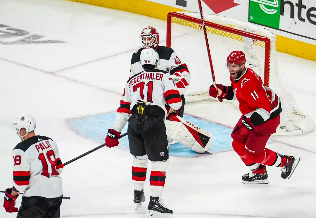 Devils fall in OT in season-ending Game 5 loss to Hurricanes