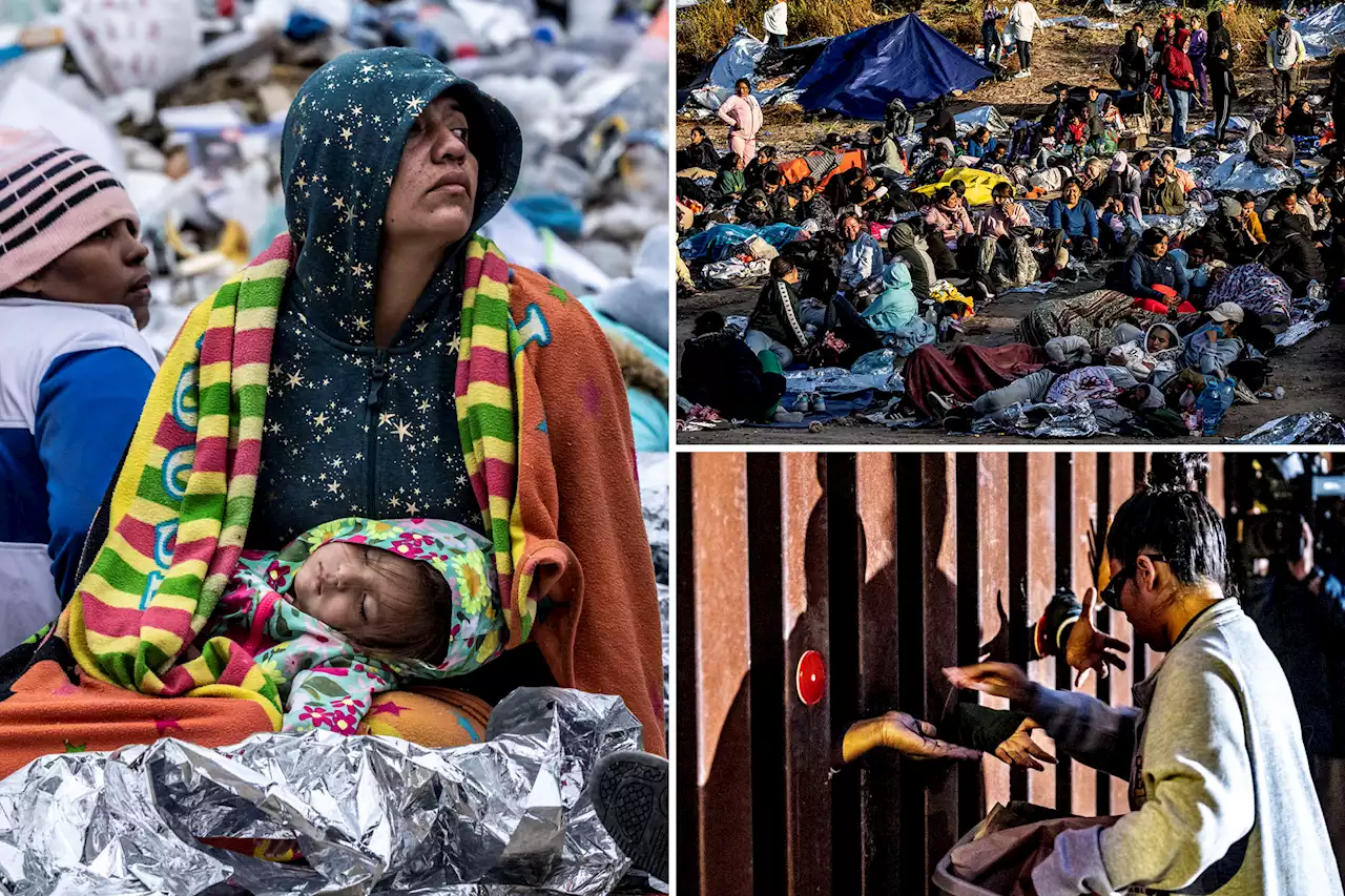 Video shows hellish conditions in migrant camp at Calif. border with migrants huddled under trash bags