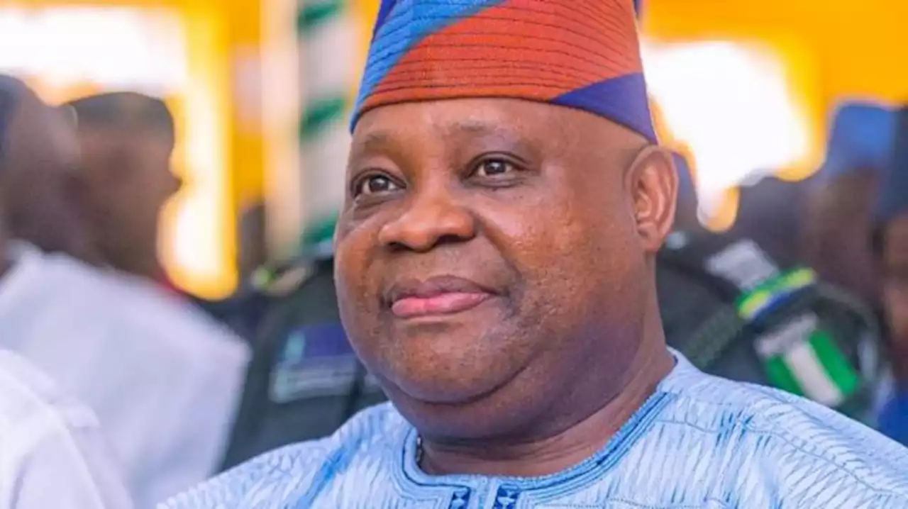 President Buhari greets Governor Adeleke at 63