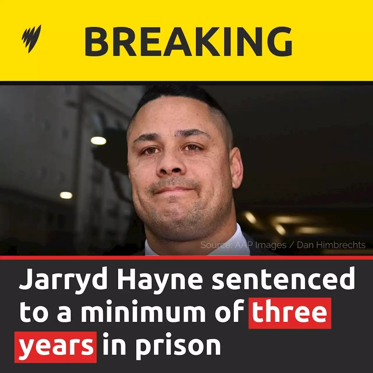 Jarryd Hayne to spend at least three years behind bars after being found guilty of rape