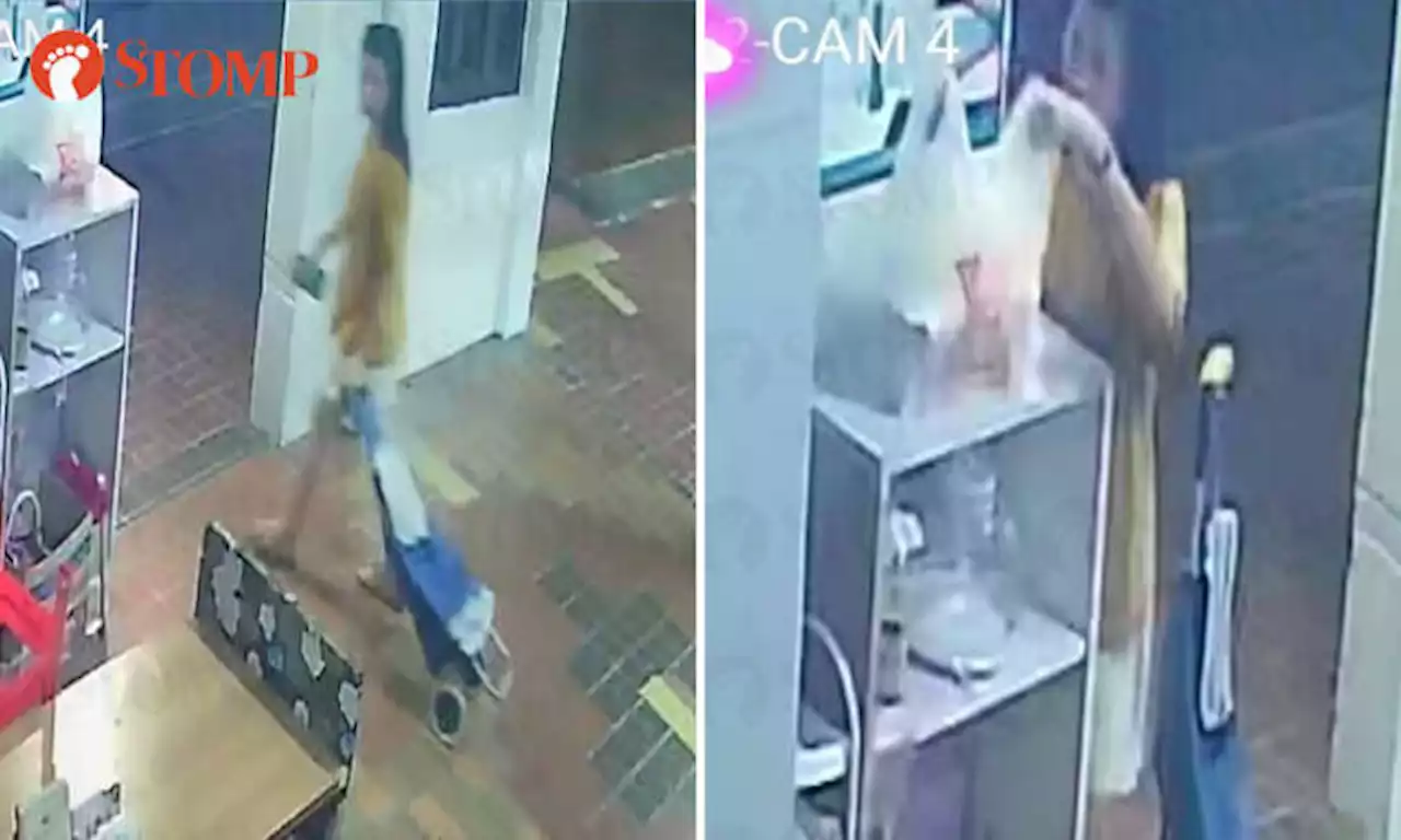 Woman steals groceries from outside Marsiling shophouse