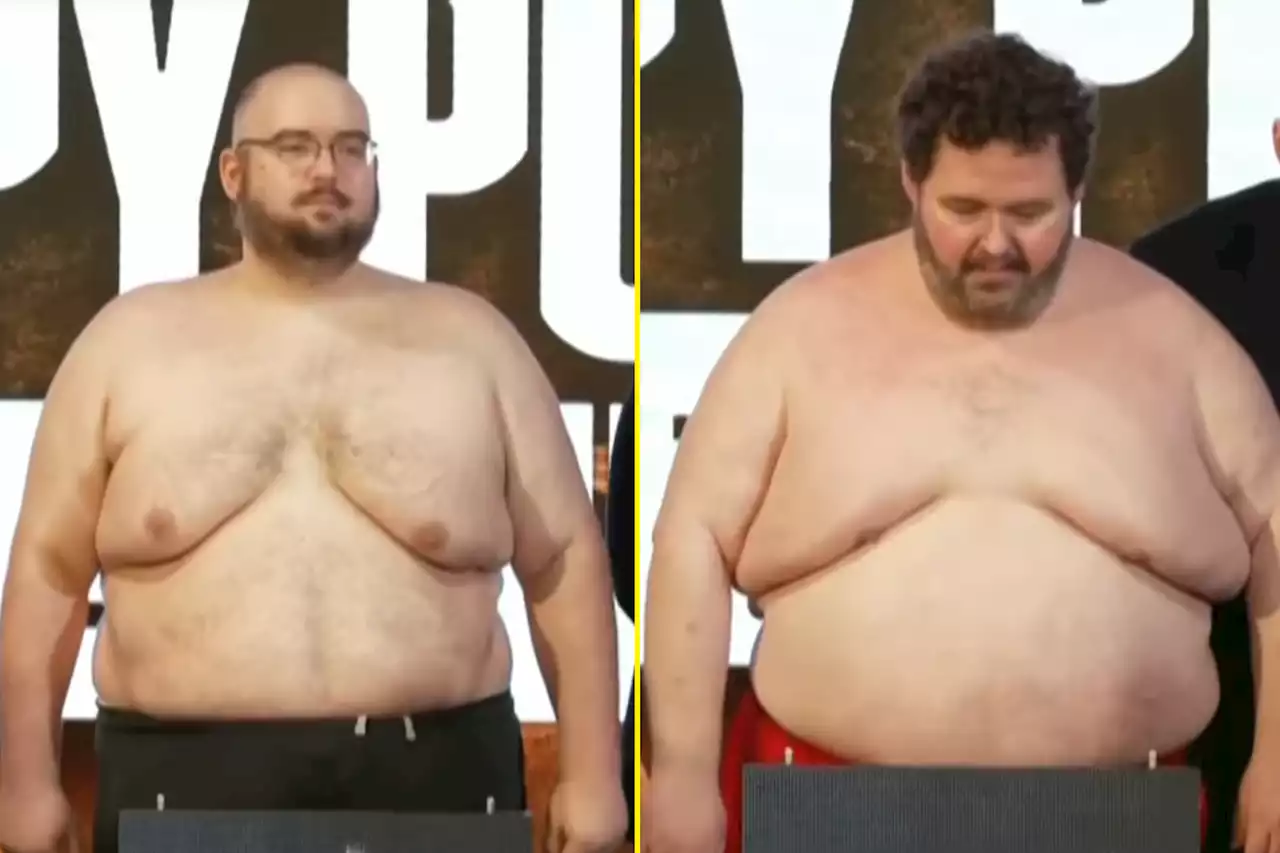 YouTubers weigh in at combined 56 STONE for fight on KSI vs Joe Fournier undercard - WingsOfRedemption vs Boogie2988