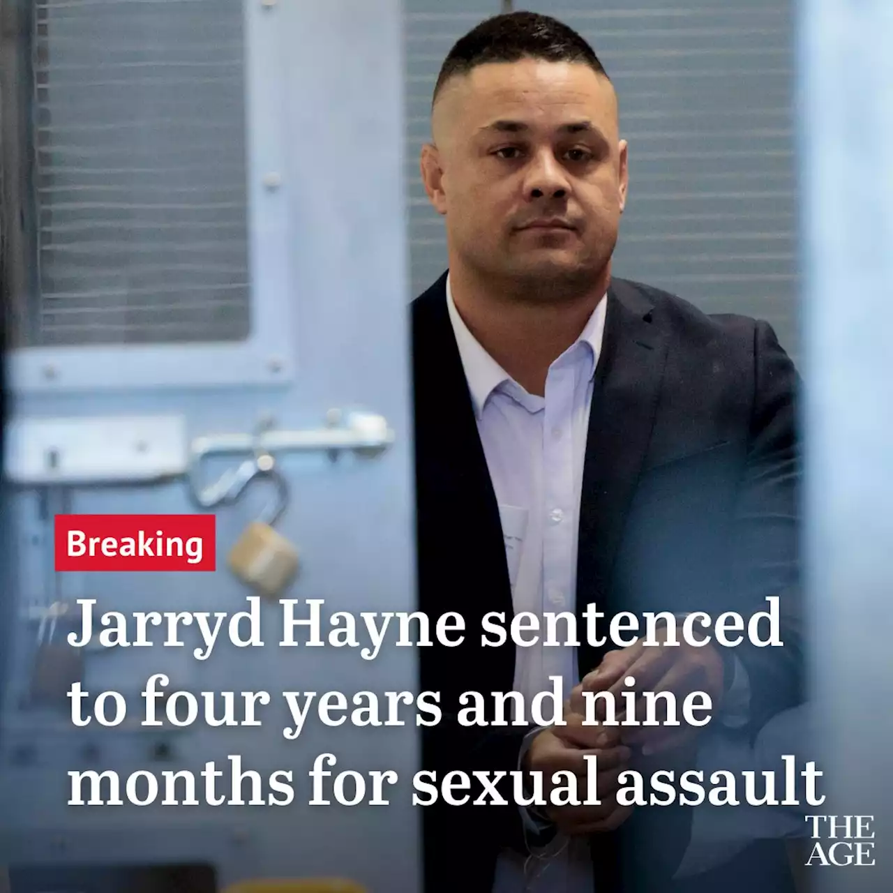 Jarryd Hayne jailed for four years and nine months for sexual assault