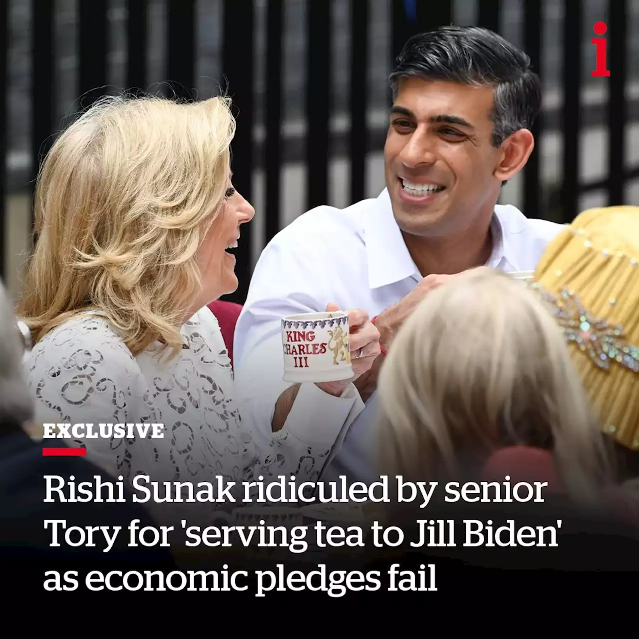 Rishi Sunak ridiculed by senior Tory for 'serving tea to Jill Biden' as economic pledges fail