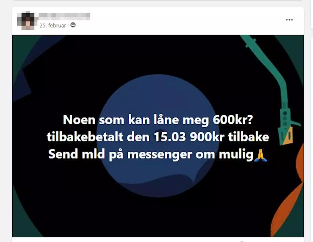 Låner penger på Facebook: – Noen er snille, andre er gjeldshaier