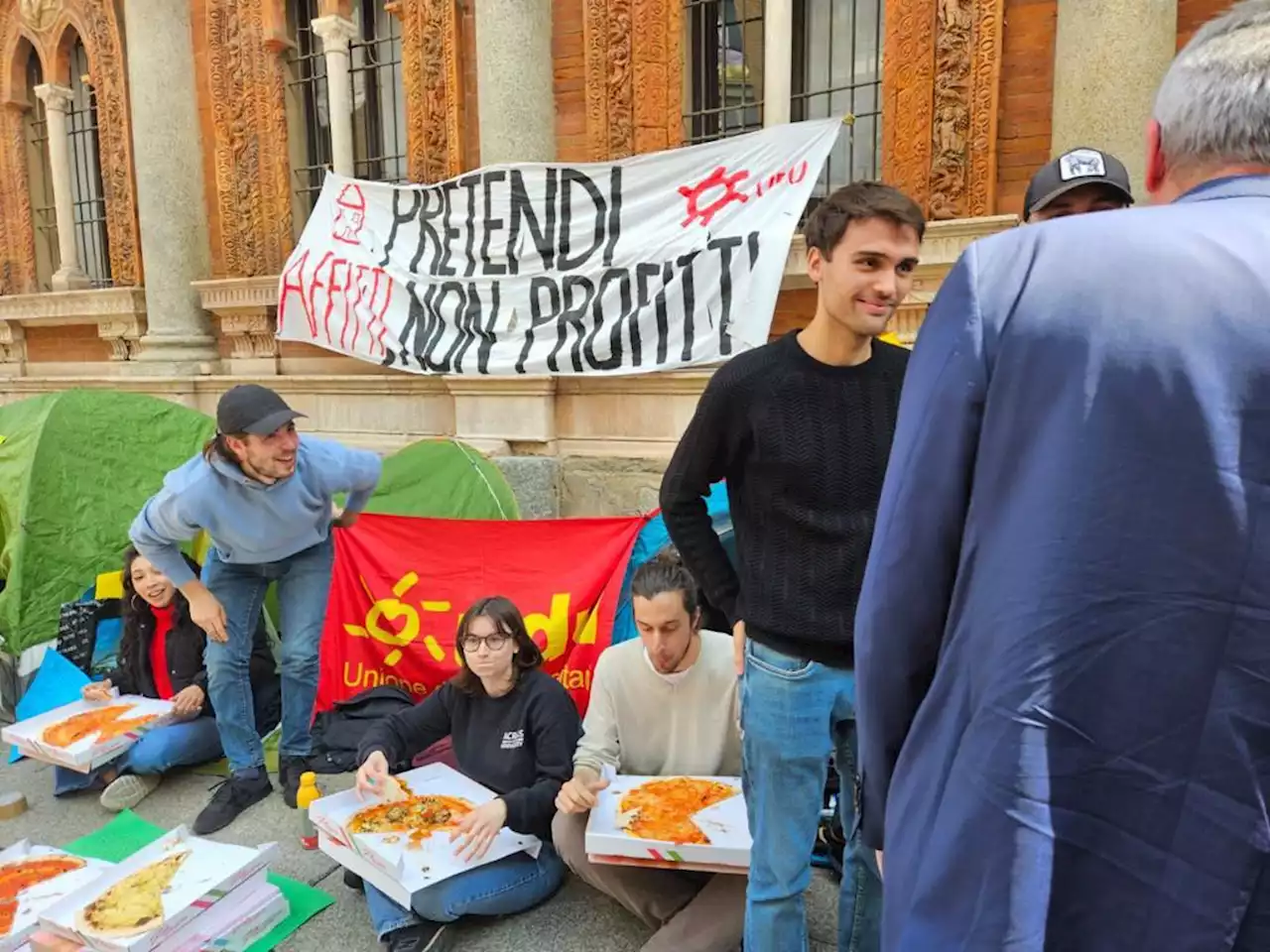 Caro affitti, Landini in Statale: 4 studenti lo contestano