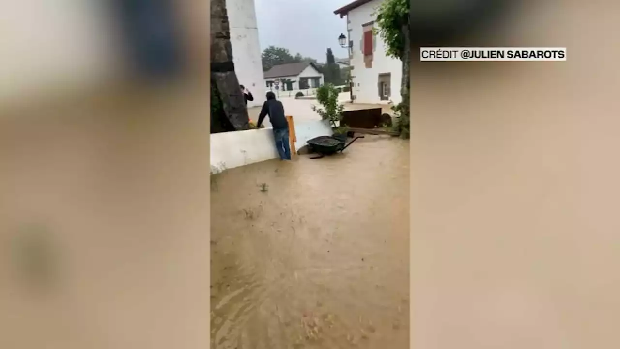 Fortes pluies dans les Pyrénées-Atlantiques: les images impressionnantes de la crue de la Nivelle