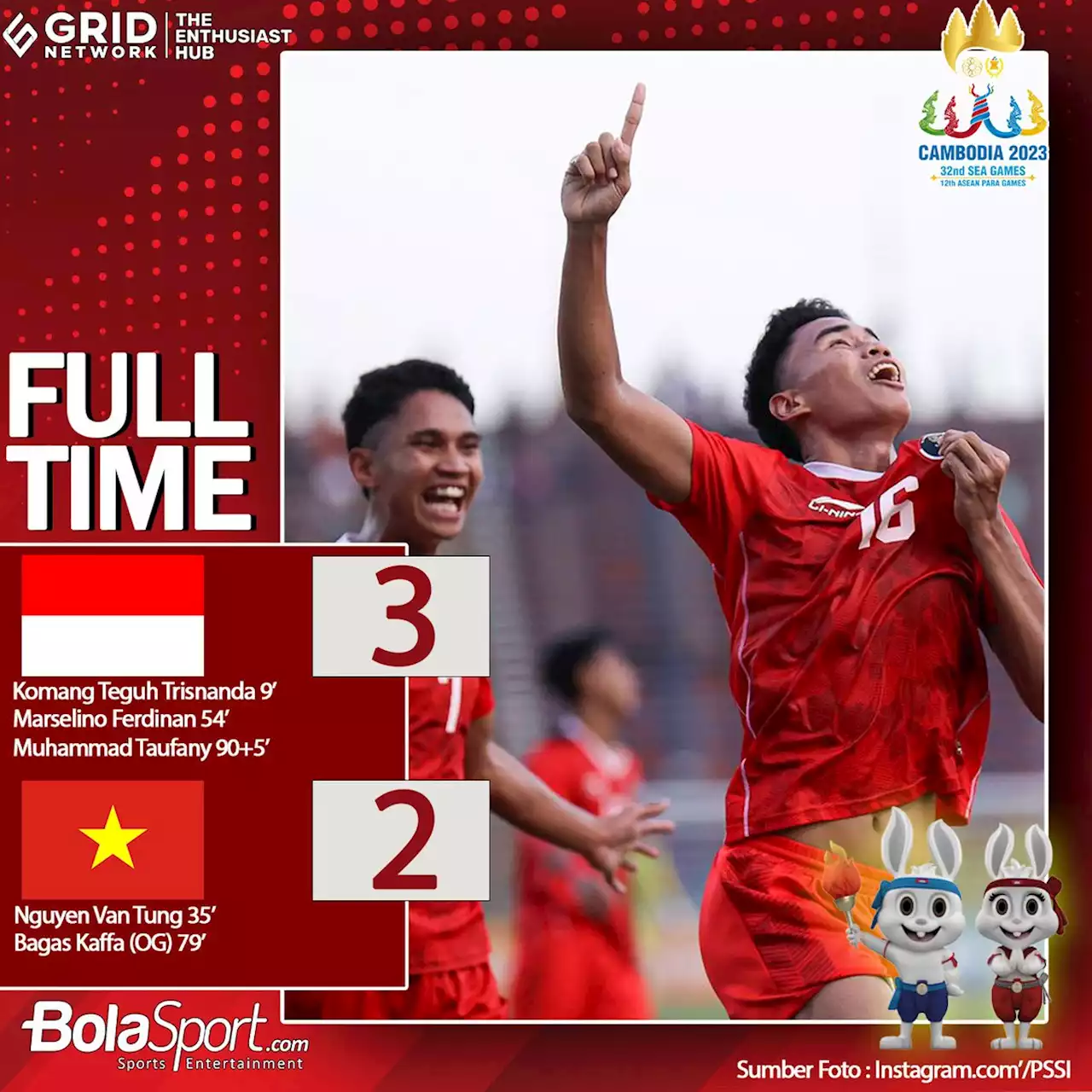 Hasil SEA Games 2023 - Timnas U-22 Indonesia Menang Dramatis atas Vietnam, Muhammad Taufany Jadi Pahlawan - Bolasport.com