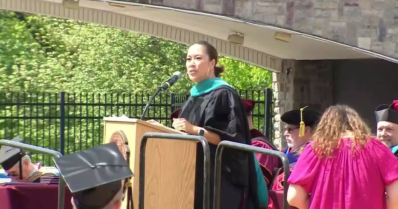 CBS2's Cindy Hsu gives commencement speech for St. Thomas Aquinas College