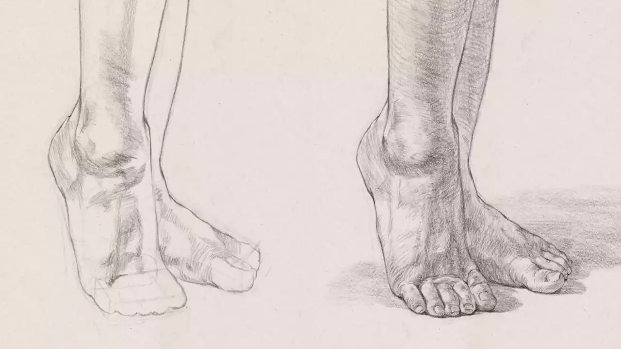 How to draw feet