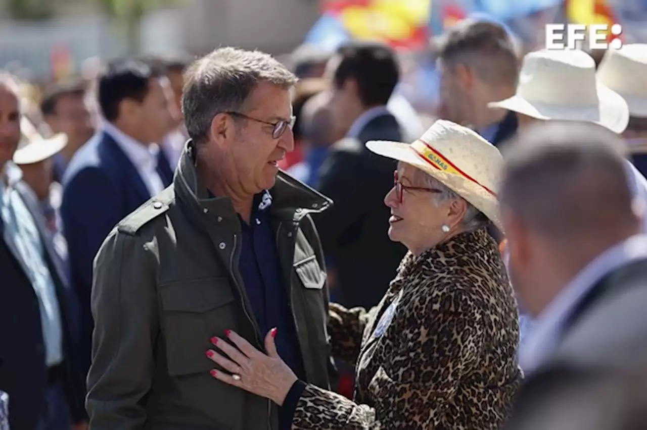 Feijóo hace referencia a EH Bildu en campaña en Getafe