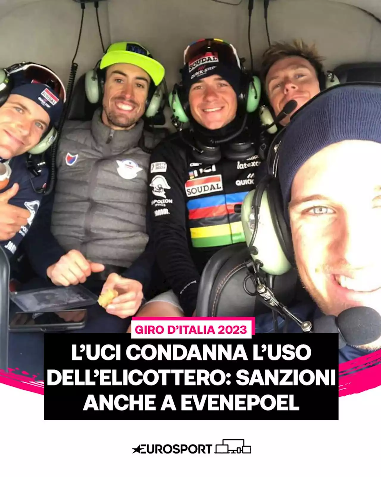 Evenepoel via in elicottero, l'UCI attacca: 'vantaggio che va contro i principi del fair play'