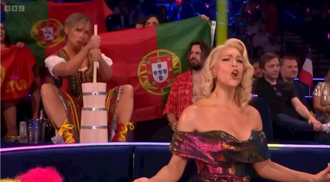 Mel Giedroyc Recreates Iconic Eurovision Butter Churning Moment, And We're Howling