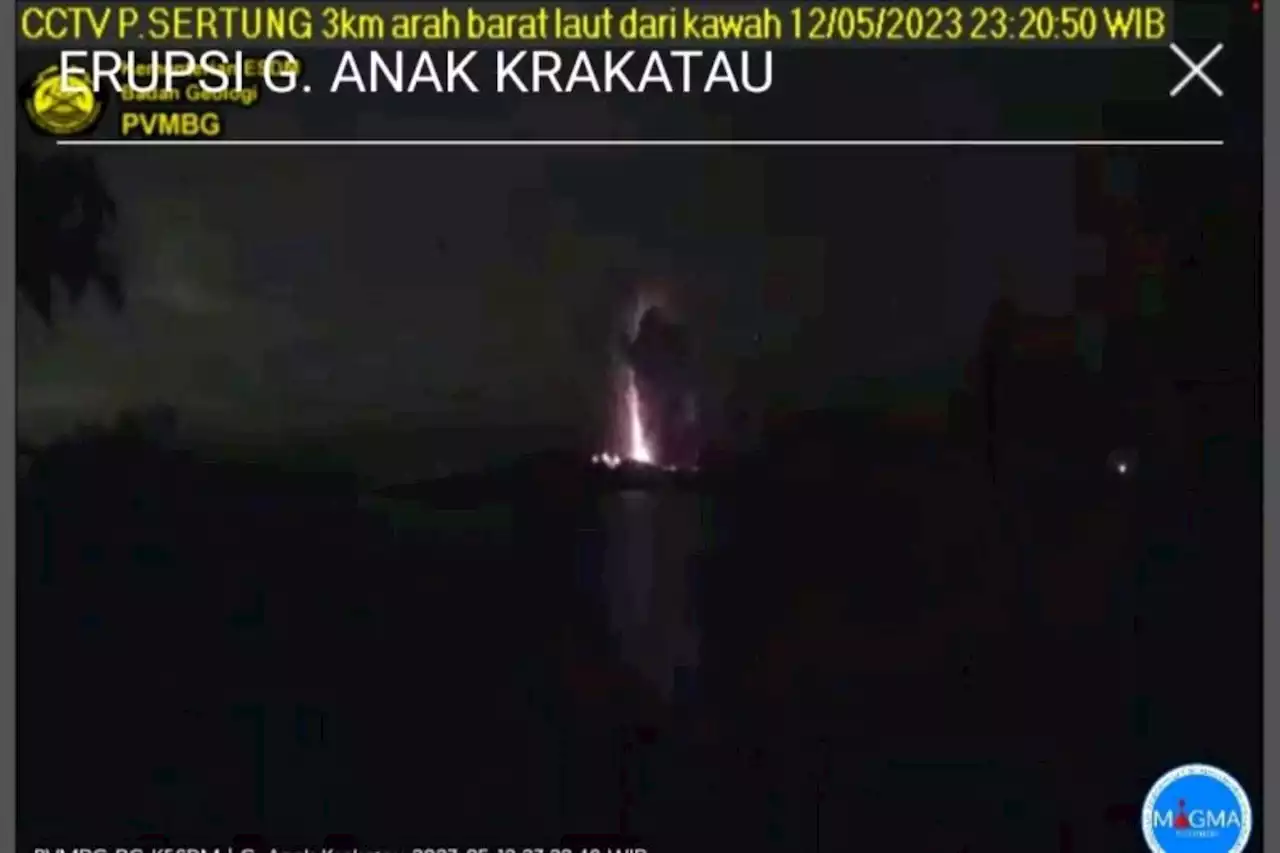 Malam-Malam Gunung Anak Krakatau Erupsi