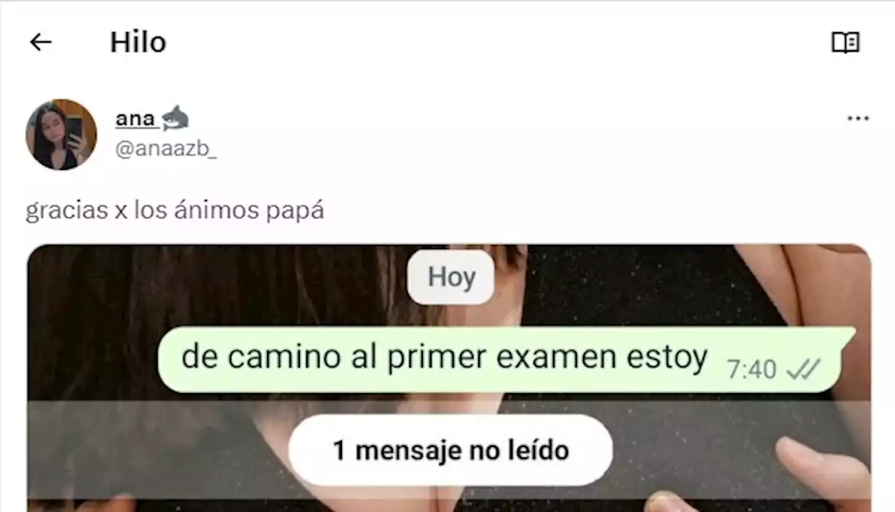 Le cuenta a su padre que tiene un examen y su respuesta se pasa de magistral