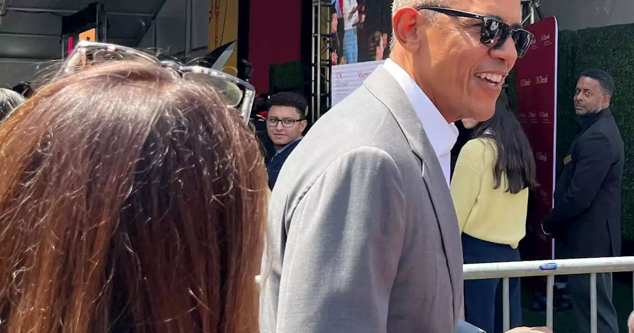 Barack and Michelle Obama create buzz at daughter Sasha's USC graduation