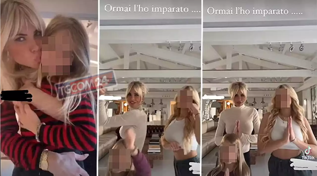 Ilary Blasi fa i Tik Tok con le figlie Isabel e Chanel Totti