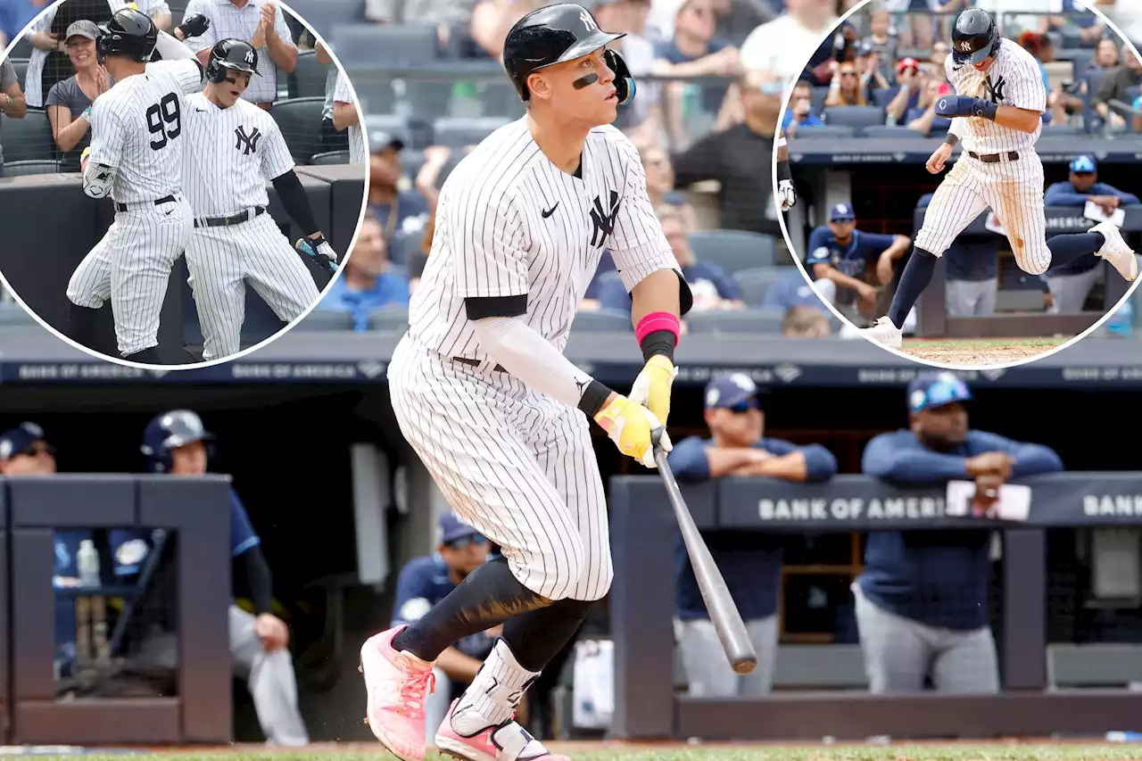 Aaron Judge homers twice to lead Yankees’ huge comeback in win over Rays