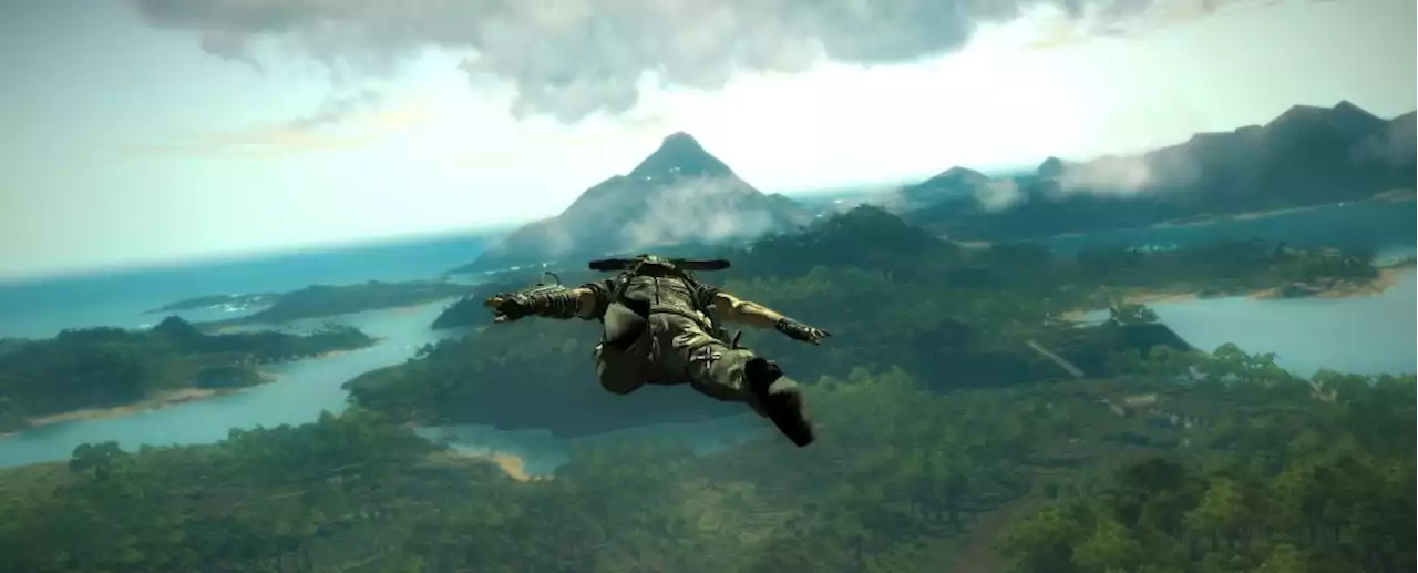 Now Playing: A floating creep in Just Cause 2's Superman mod