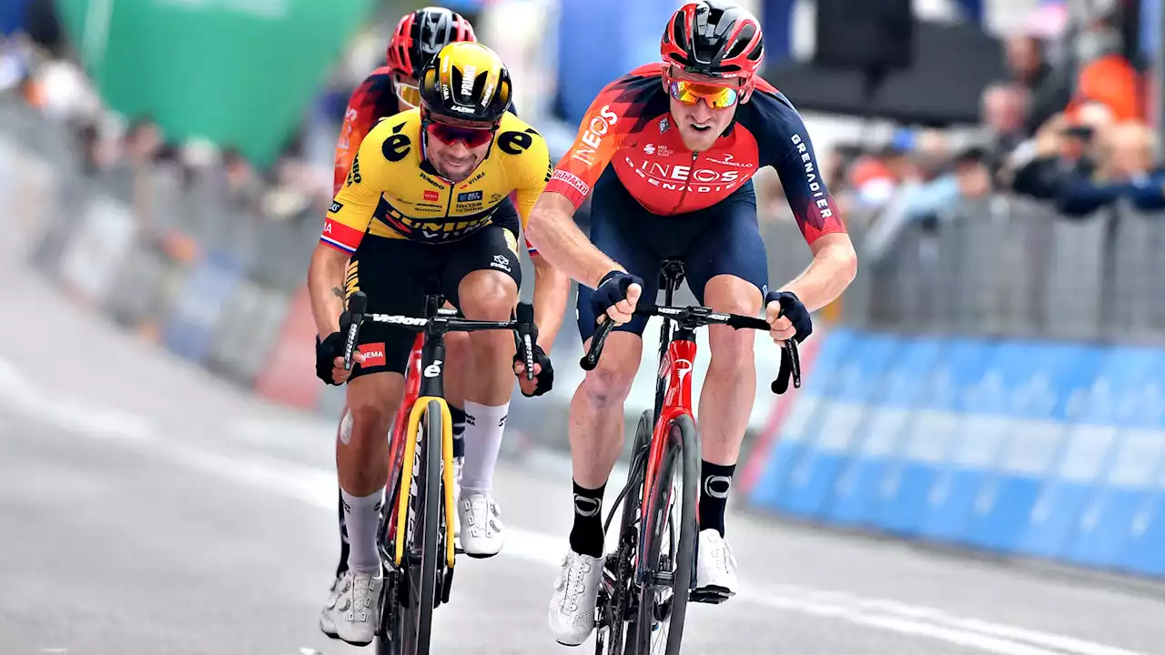 Roglic recorta tiempo ante Evenepoel, que se viste de rosa del Giro 2023