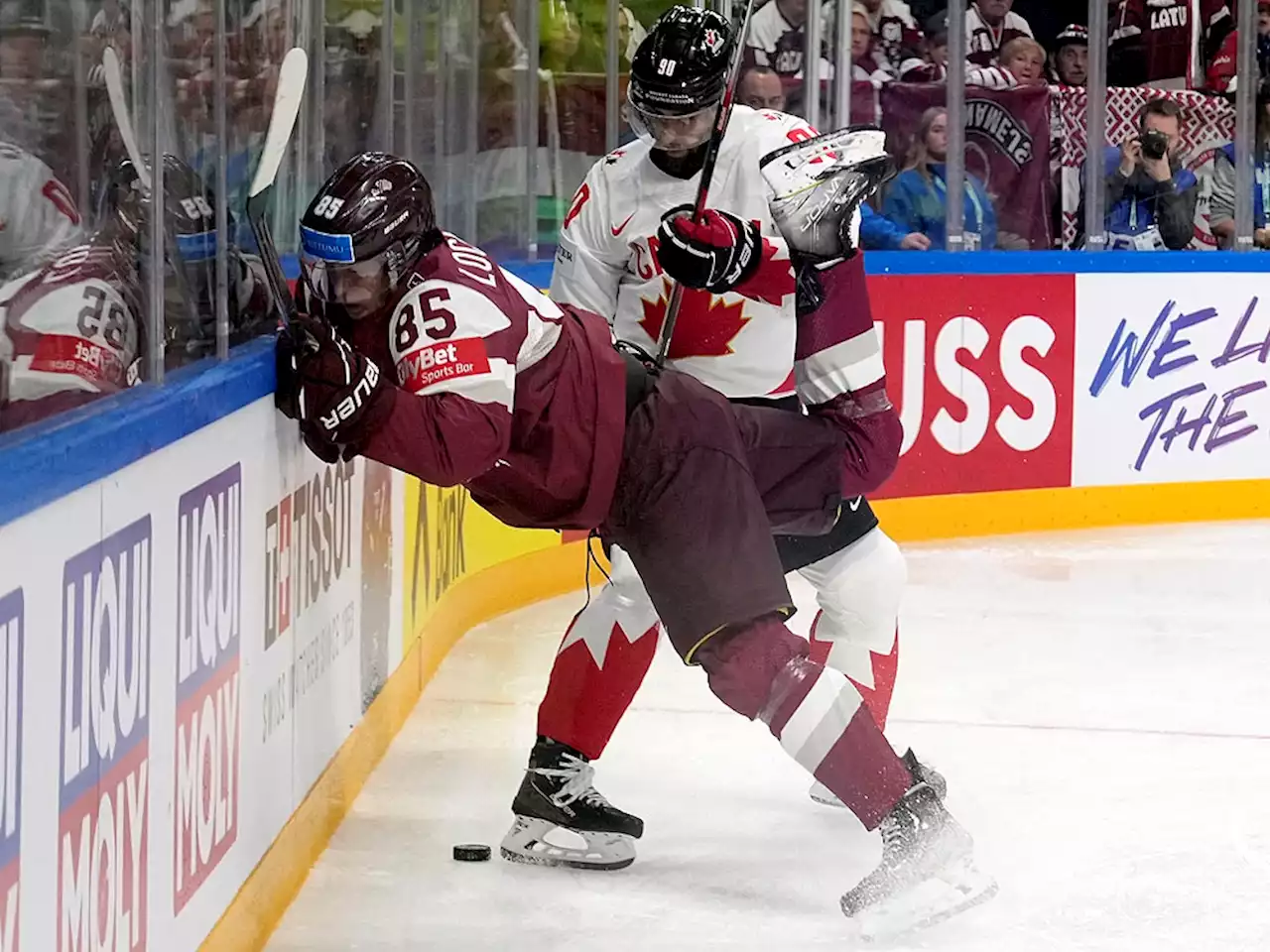 Canada routs Latvia to open hockey worlds, U.S. upsets Finland