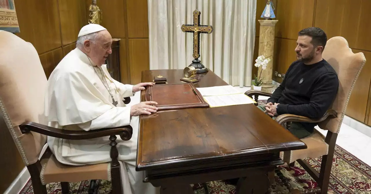 Zelenskyy meets with Pope Francis at Vatican, says he sought backing for his peace plan