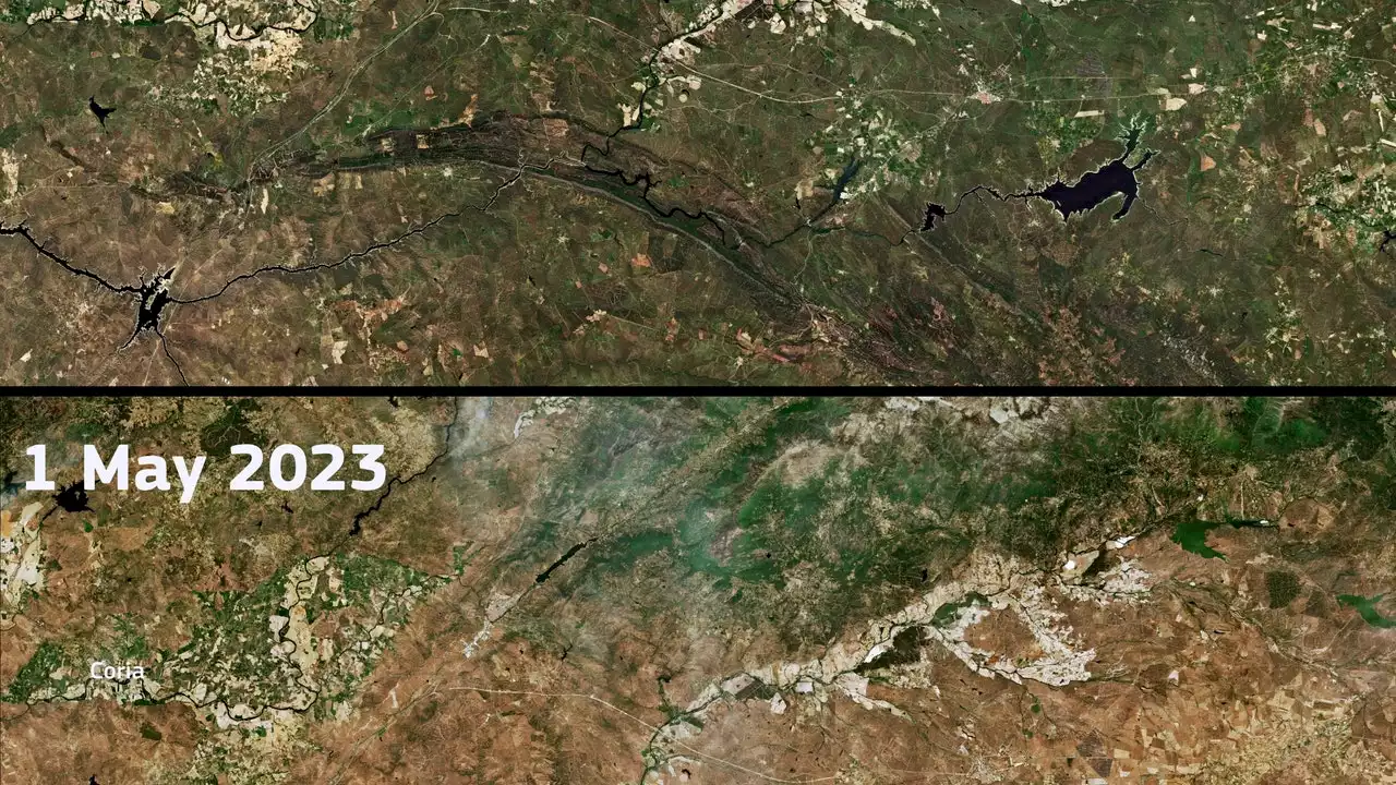 La alarmante imagen de la sequía en España tomada por un satélite