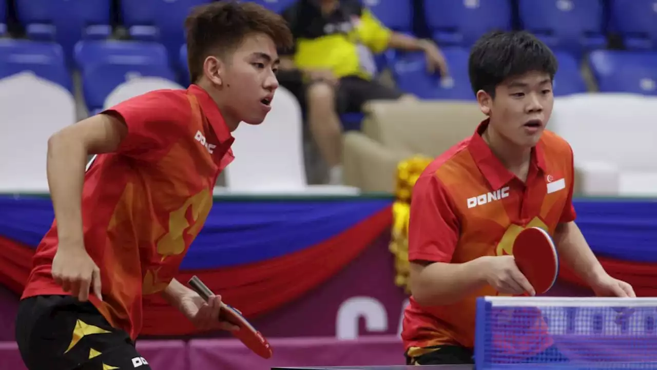 Singapore's table tennis pair wins men's doubles with 3-1 victory over Malaysia