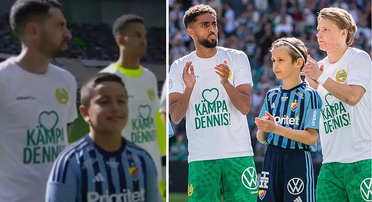 Hammarby-spelarnas gest till Collander: 'Kämpa Dennis'