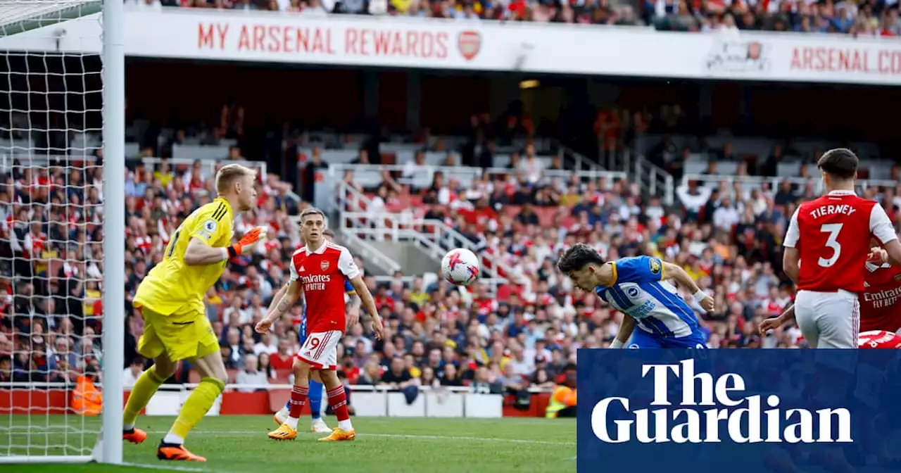 Brighton thrash Arsenal to leave Manchester City one win from title