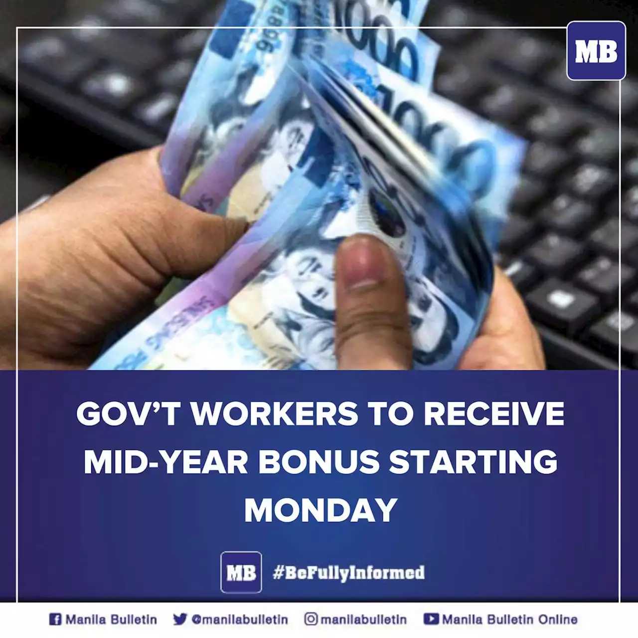 Gov’t workers to receive mid-year bonus starting Monday